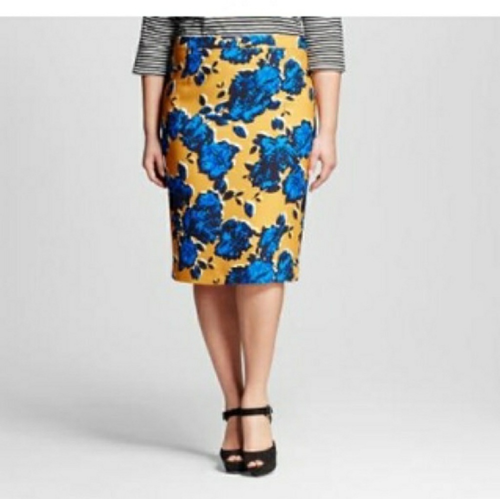 Who What Wear Floral Pencil Midi Skirt, NWT